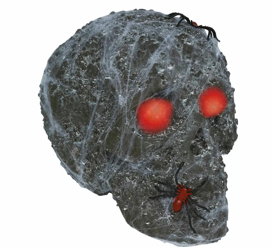 Translation missing: it.Calavera con Telarañas y Luz de 20 cm