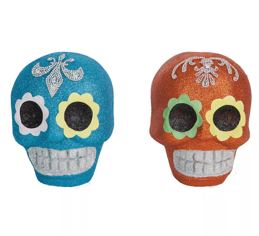 Translation missing: it.Calavera de Catrina Purpurina surtidos de 17X16 cm