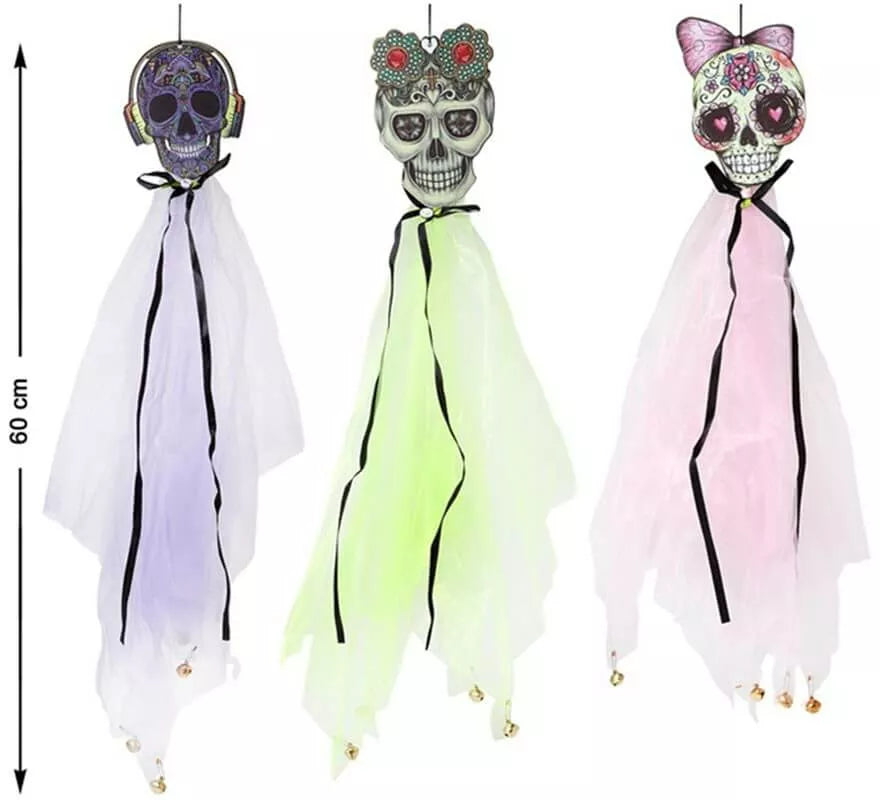 Translation missing: es.Calaveras colgantes de 60 cm en 3 modelos surtidos