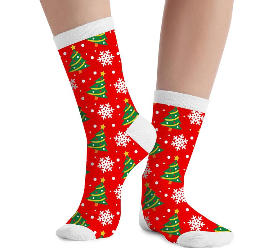 Calcetines Navideños Árbol de Navidad en números del 22 al 48