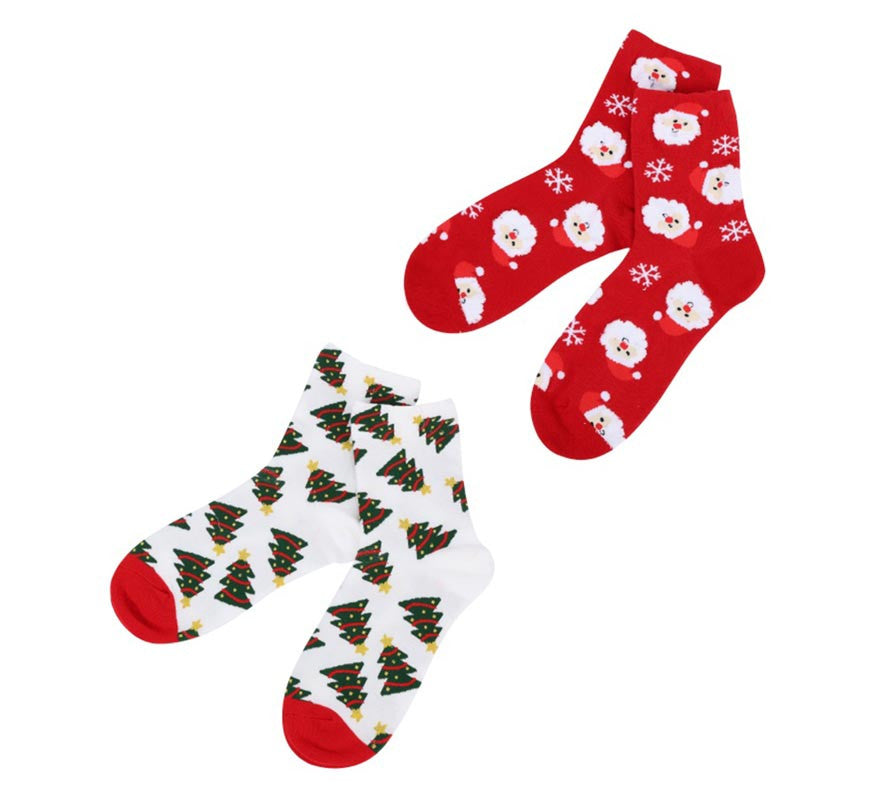 Translation missing: it.Calcetines Navideños Árbol y Papá Noel Talla 28-35 en modelos surtidos infantil