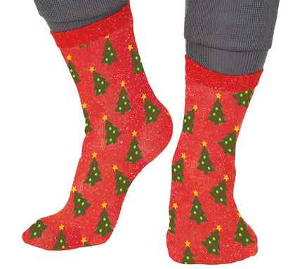 Calcetines Navideños Arboles con Purpurina en números del 22 al 41