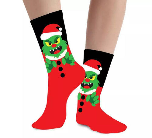 Calcetines Navideños de Monstruo Verde
