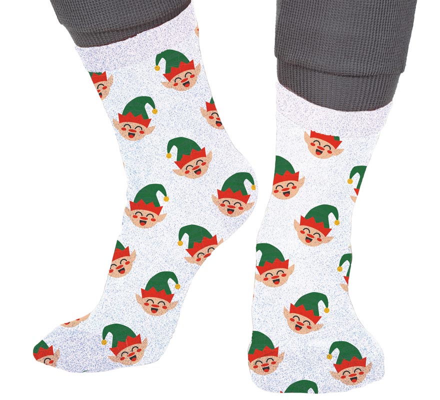 Translation missing: it.Calcetines Navideños Elfos con Purpurina en números del 22 al 41