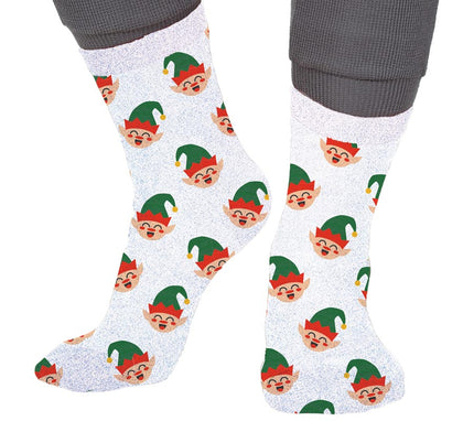 Calcetines Navideños Elfos con Purpurina en números del 22 al 41