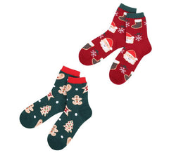 Calzini natalizi Biscotto e Babbo Natale in modelli adulti assortiti