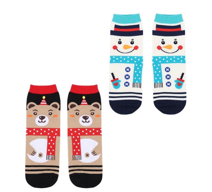 Translation missing: it.Calcetines Navideños Oso y Muñeco de nieve Talla 28-35 en modelos surtidos infantil