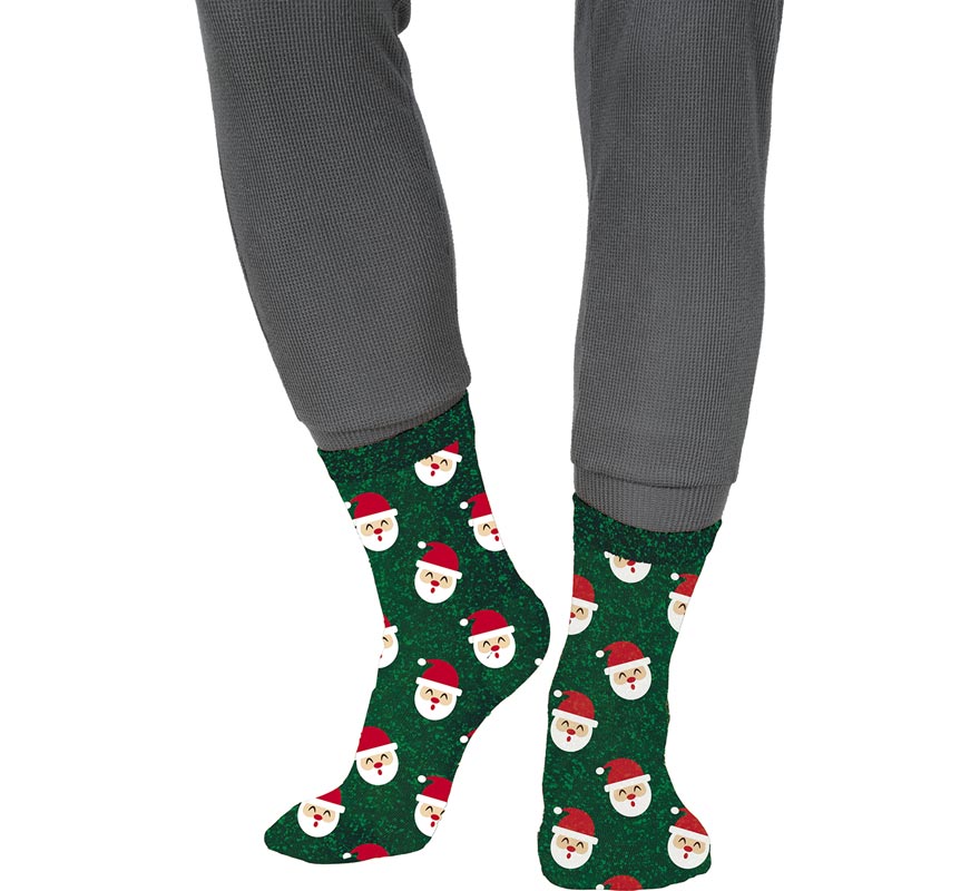 Translation missing: it.Calcetines Navideños Papá Noel con Purpurina en números del 22 al 41