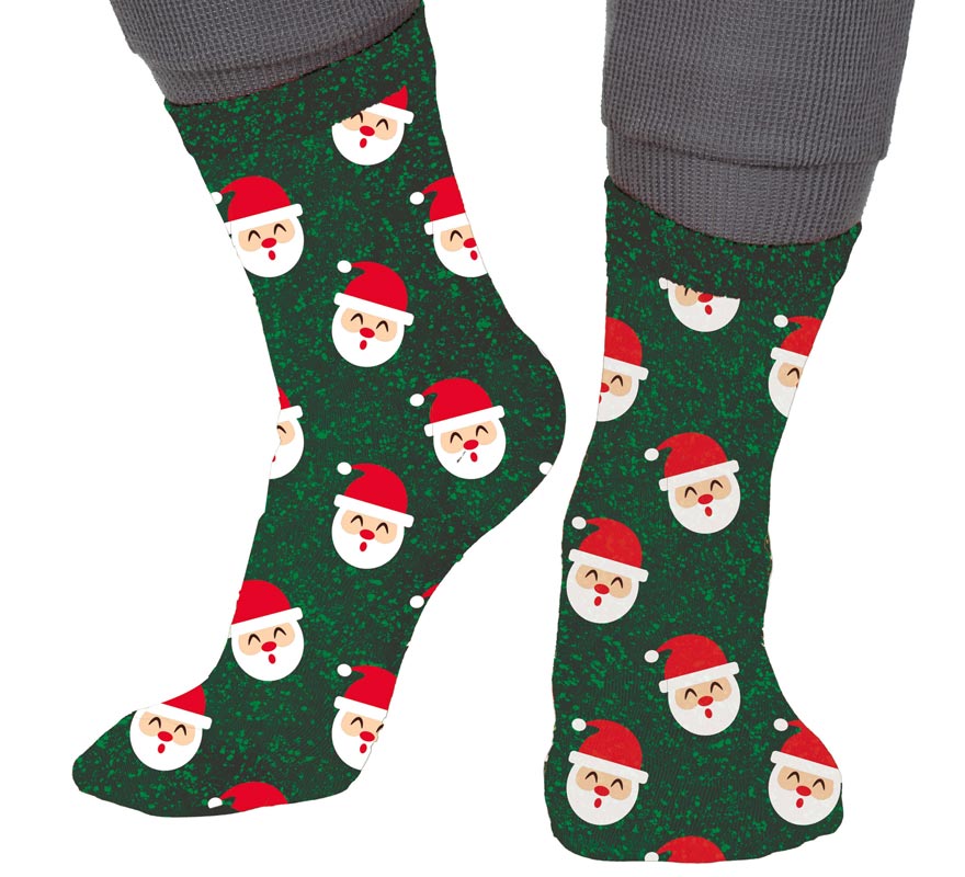 Translation missing: it.Calcetines Navideños Papá Noel con Purpurina en números del 22 al 41