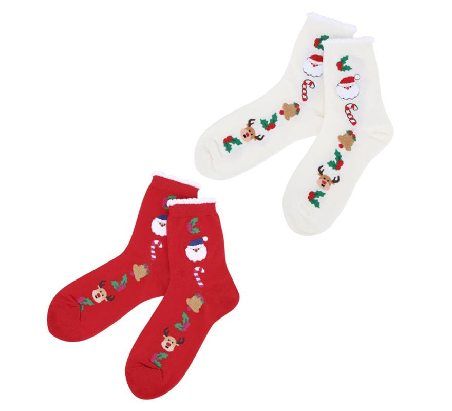 Translation missing: it.Calcetines Navideños Papá Noel en colores surtidos adulto