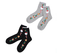 Calzini natalizi scuri di Babbo Natale in colori assortiti per adulti