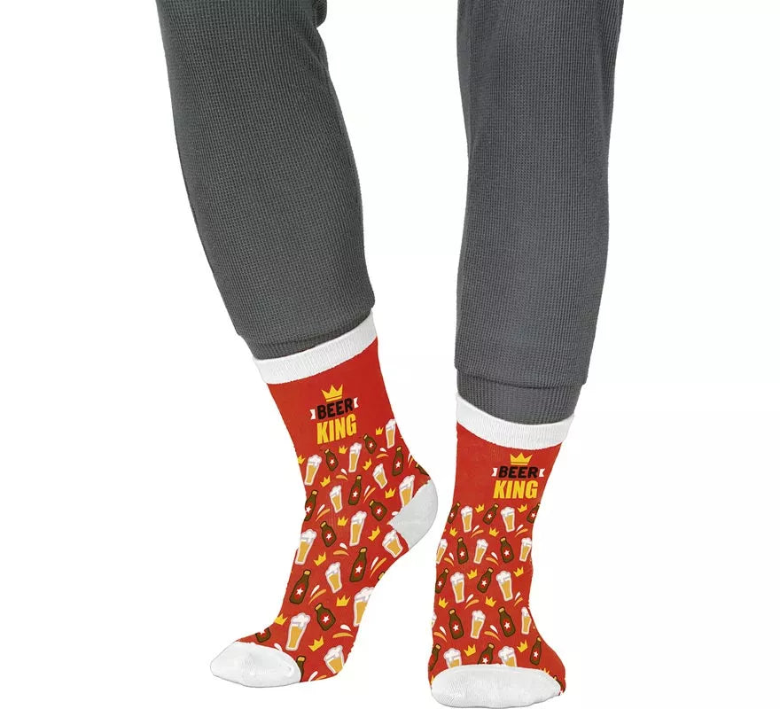 Translation missing: it.Calcetines rojos Beer King para adultos