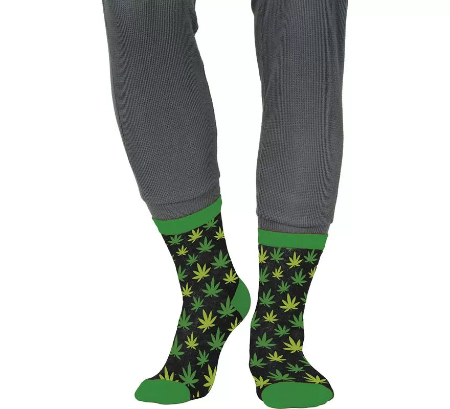 Translation missing: it.Calcetines verdes de Marihuana para adultos