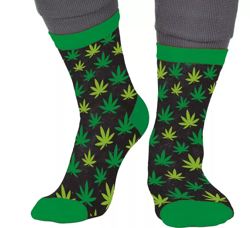 Translation missing: it.Calcetines verdes de Marihuana para adultos