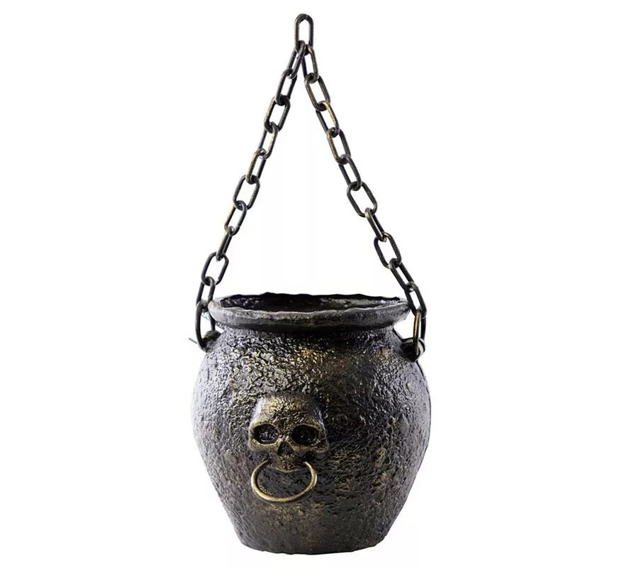 Translation missing: es.Caldero Calavera negro de 26x26x50 cm