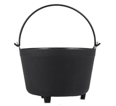 Calderone nero a tre gambe con manico 33,4x31x22,7 cm