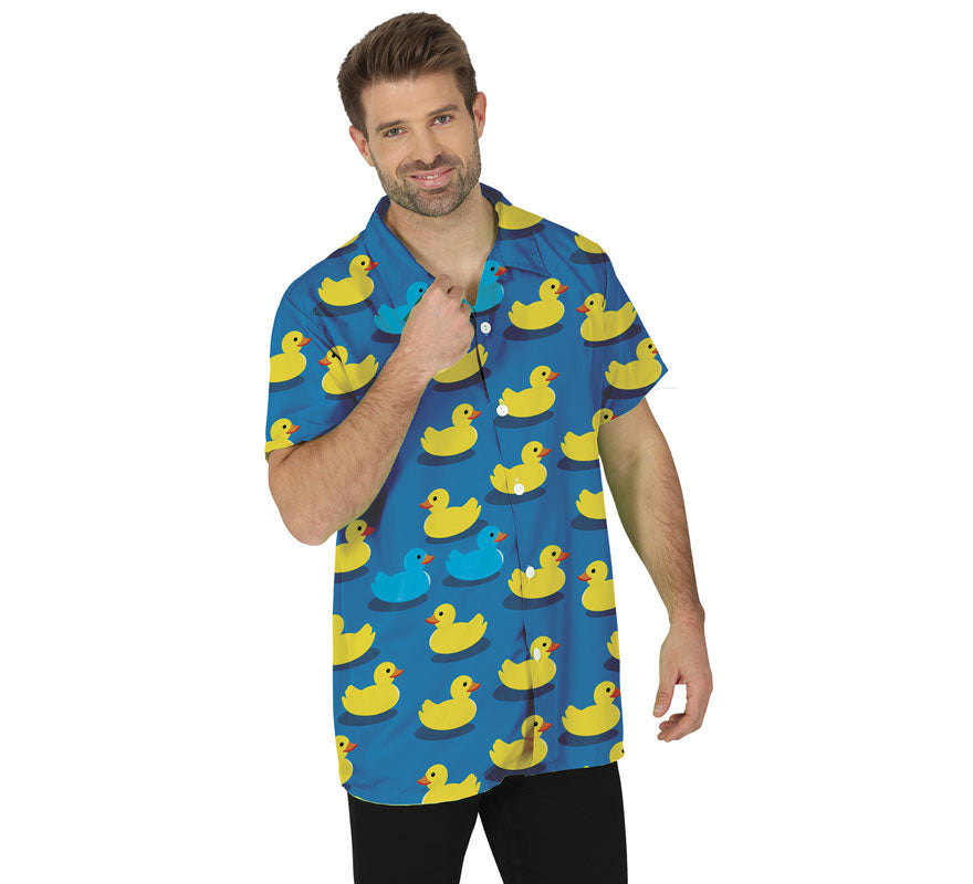 Translation missing: it.Camisa azul Patos de Goma adulto