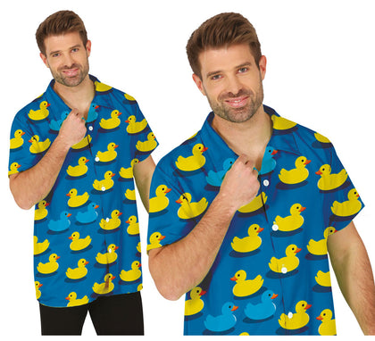 Camisa azul Patos de Goma adulto