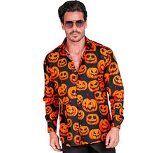 Camicia da uomo con stampa zucca