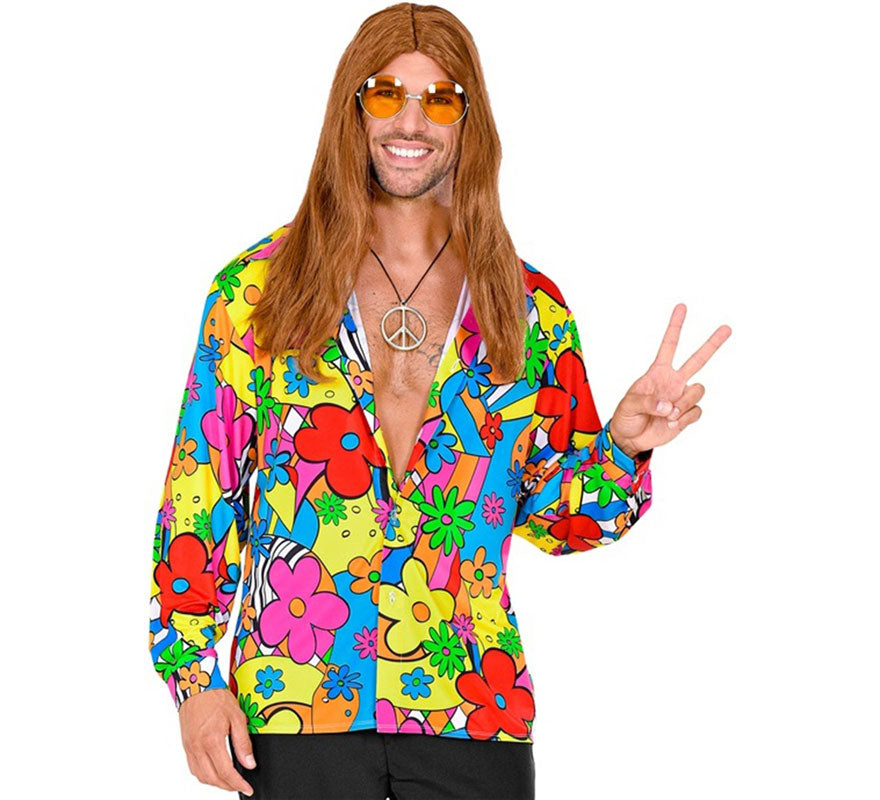Translation missing: it.Camisa de Hippie de los Años 60 con Flores para hombre