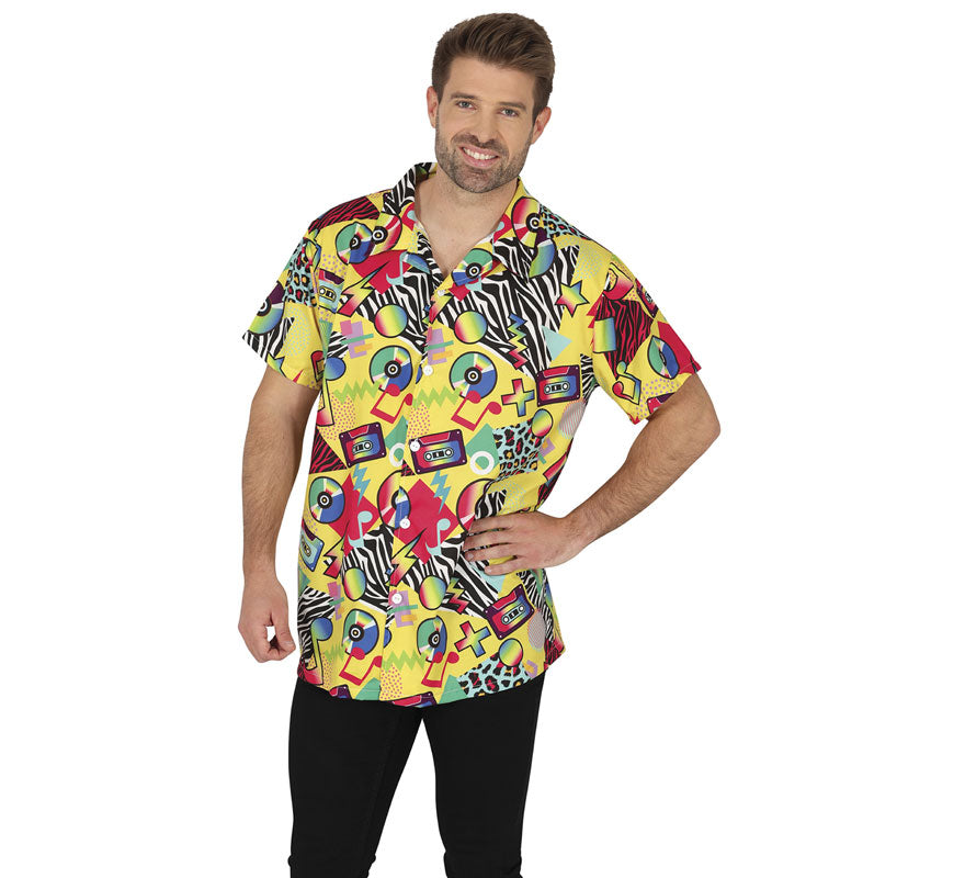 Translation missing: it.Camisa de los años 80 multicolor adulto