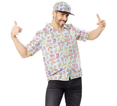 Camicia blu anni '90 da uomo