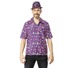 Camicia lilla anni '90 da uomo