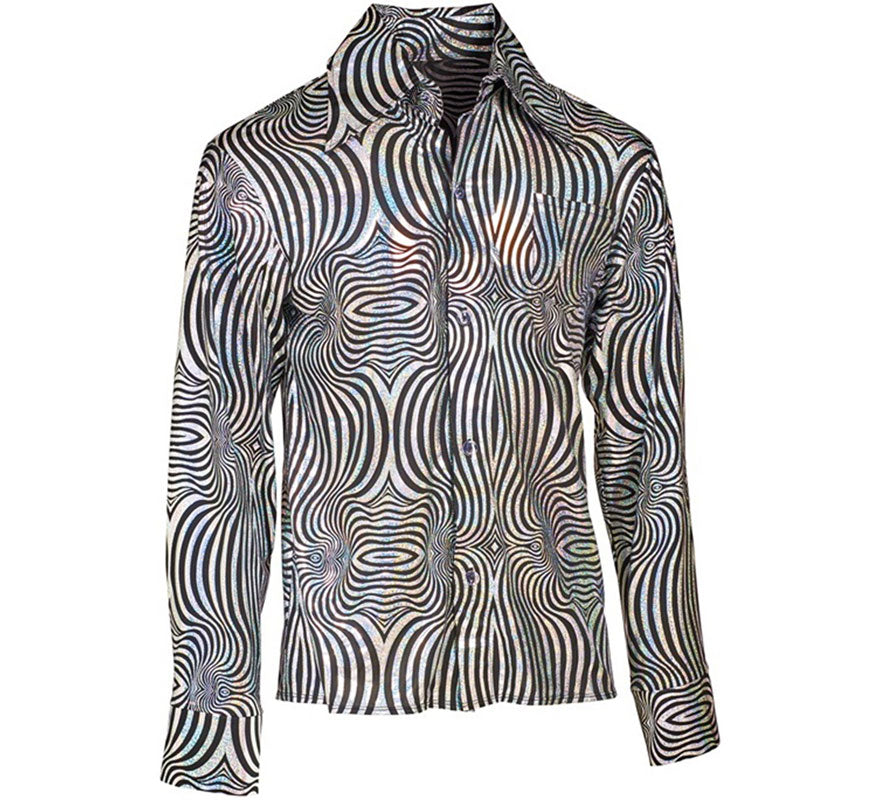 Translation missing: it.Camisa Disco Años 70 cebra para hombre