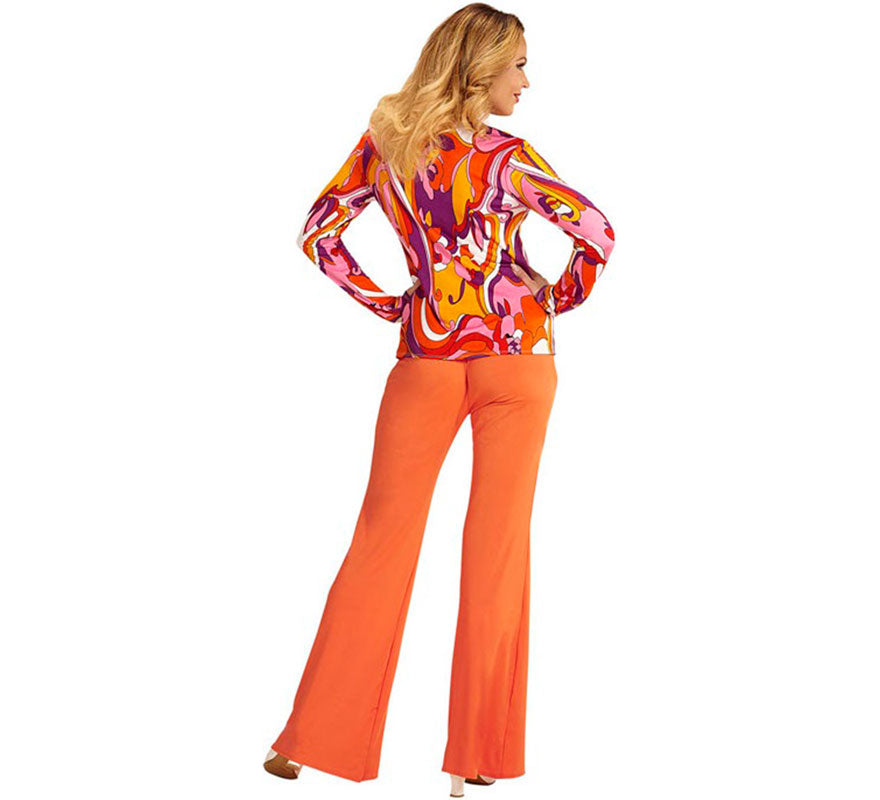 Translation missing: es.Camisa Disco Años 70 Orquídeas para mujer