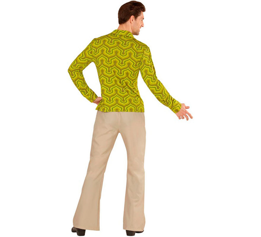 Translation missing: it.Camisa Disco Años 70 verde para hombre