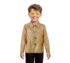 Camisa Disco Bling dorada para niño