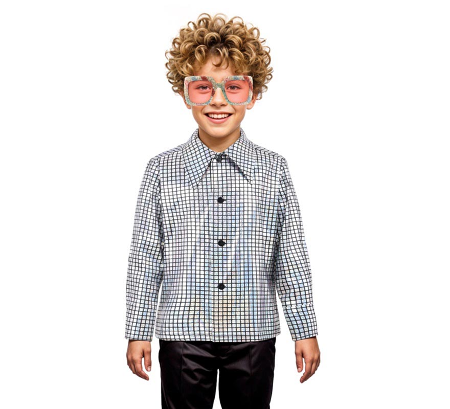Translation missing: it.Camisa Disco Bling plateado para niño