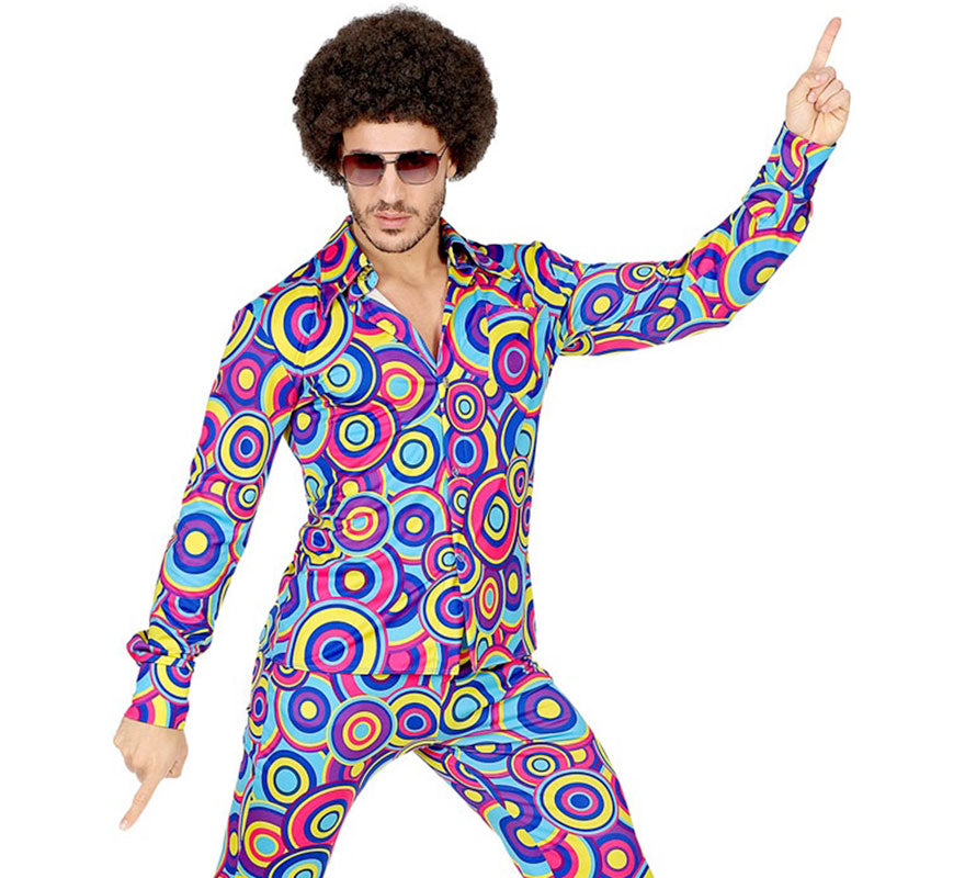 Translation missing: it.Camisa Disco Estampada de los Años 70 para hombre
