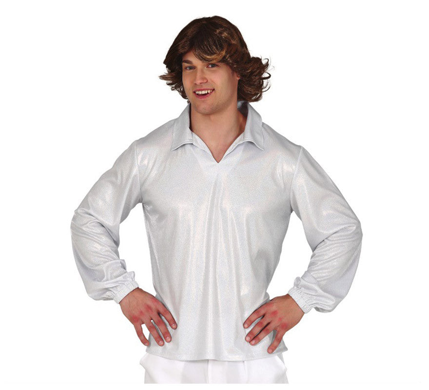 Translation missing: it.Camisa Disco Plateada para Hombre