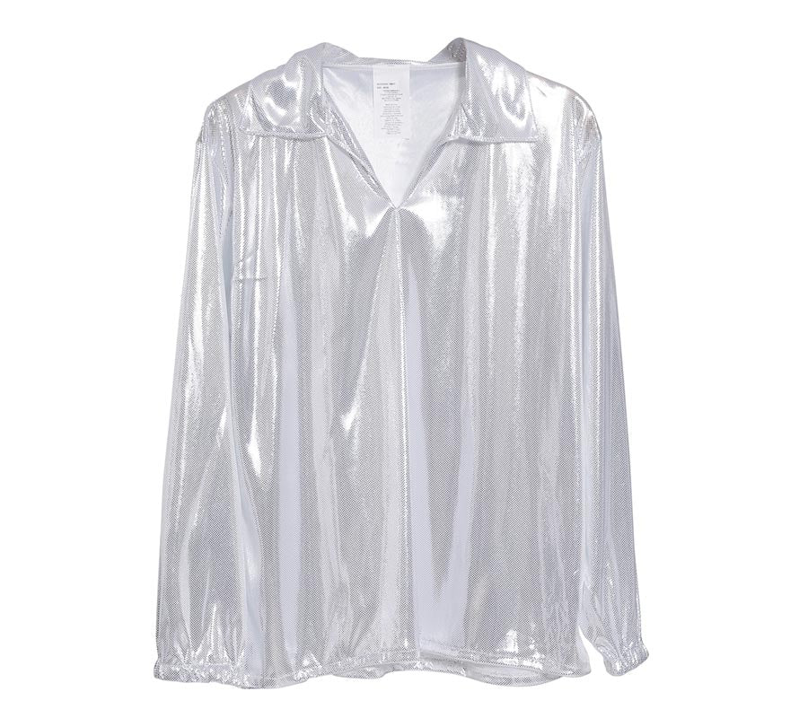 Translation missing: es.Camisa Disco Plateada para Hombre
