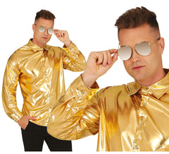 Camicia dorata lucida per adulti