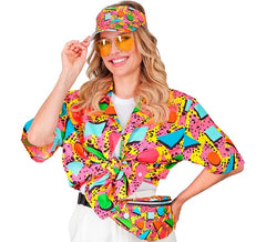 Camisa Estampada Años 80 multicolor para adultos