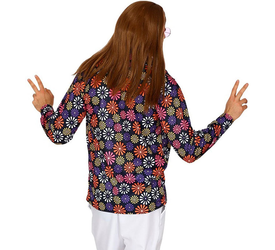 Translation missing: it.Camisa Estampada de Hippie de los Años 70 con Flores para hombre
