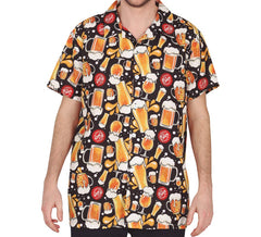 Camicia con stampa birra per adulti