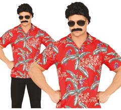 Camisa Hawaiana con Loros para Adulto