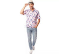 Camisa Hawaiana estampado morado adulto