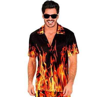Camisa manga corta de Llamas para hombre