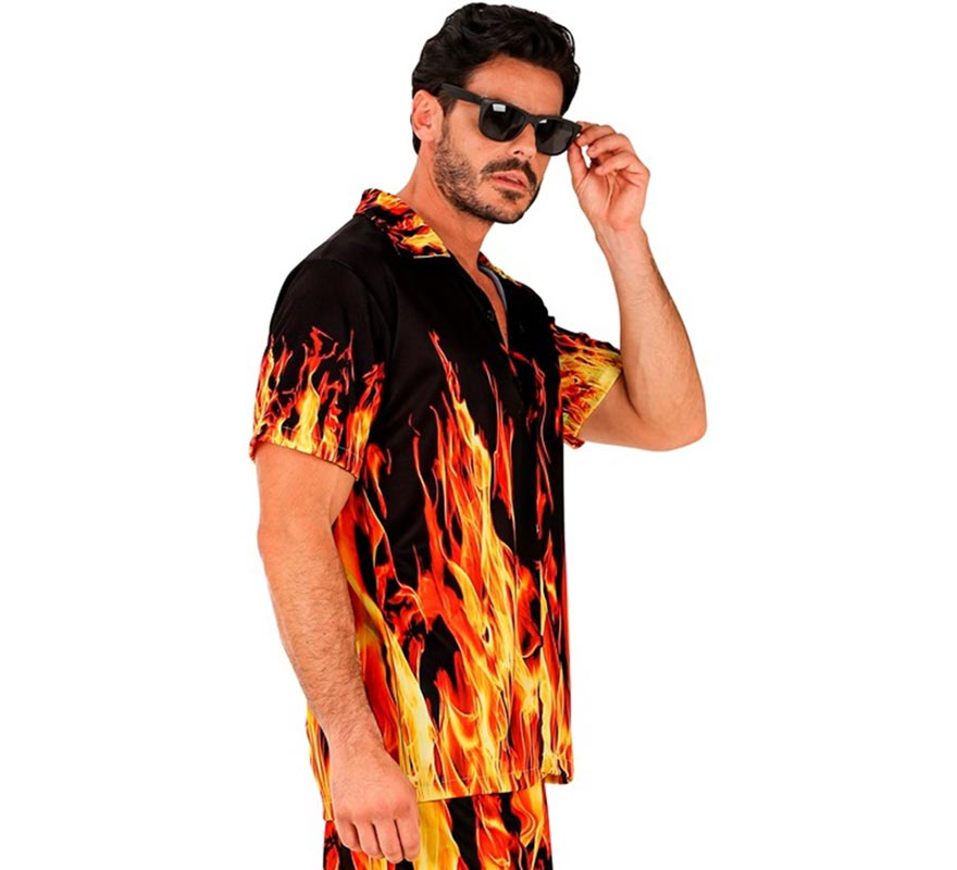 Translation missing: it.Camisa manga corta de Llamas para hombre