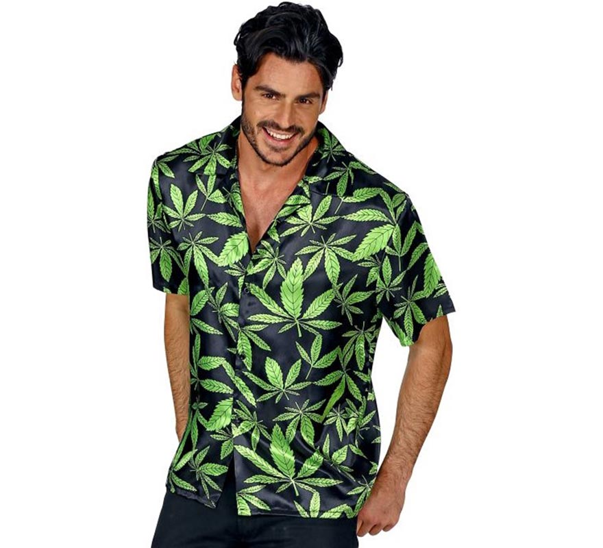 Translation missing: it.Camisa manga corta Estampado Marihuana para hombre