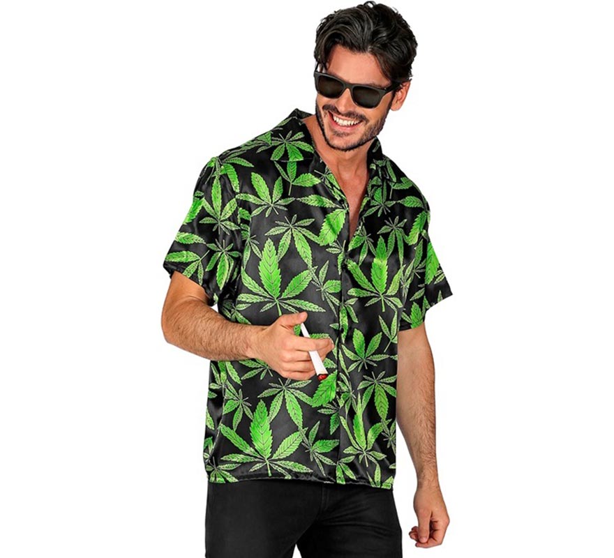 Translation missing: it.Camisa manga corta Estampado Marihuana para hombre