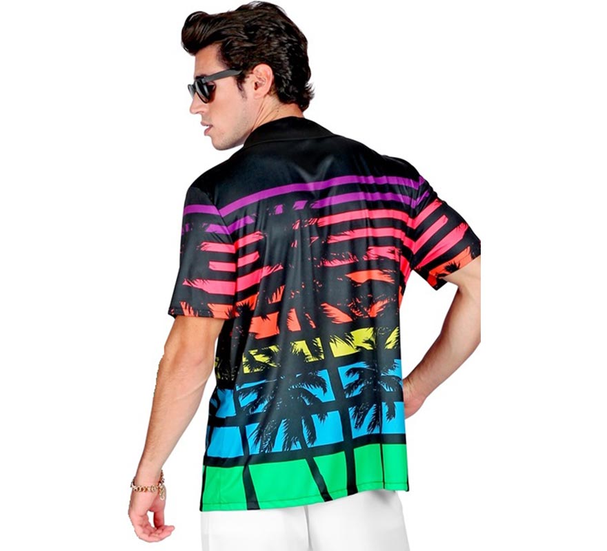 Camisa manga corta Hawaiana Años 80 para hombre