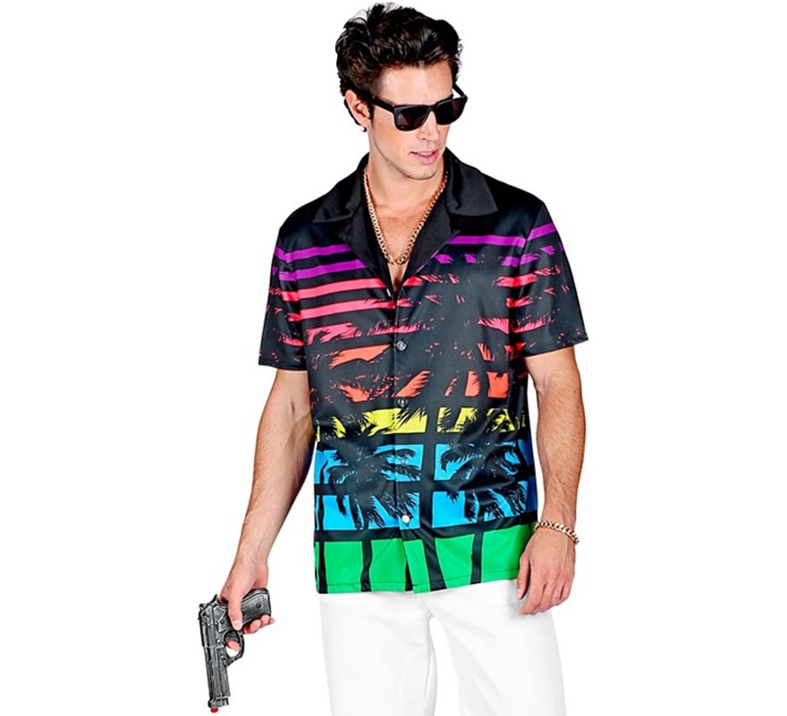 Translation missing: it.Camisa manga corta Hawaiana Años 80 para hombre