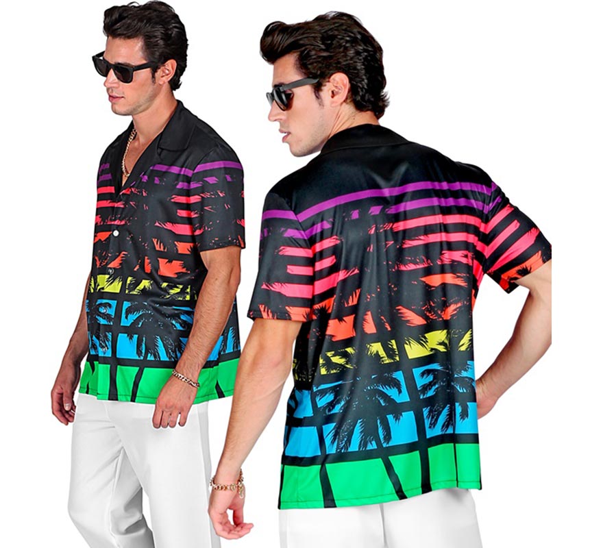 Translation missing: it.Camisa manga corta Hawaiana Años 80 para hombre