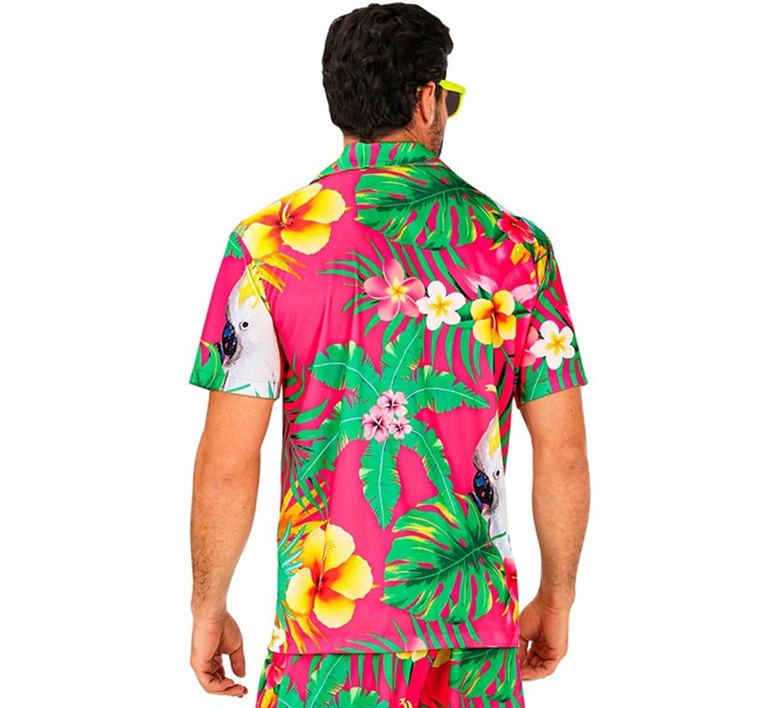 Translation missing: it.Camisa manga corta Hawaiana Estampado Cacatúa para hombre