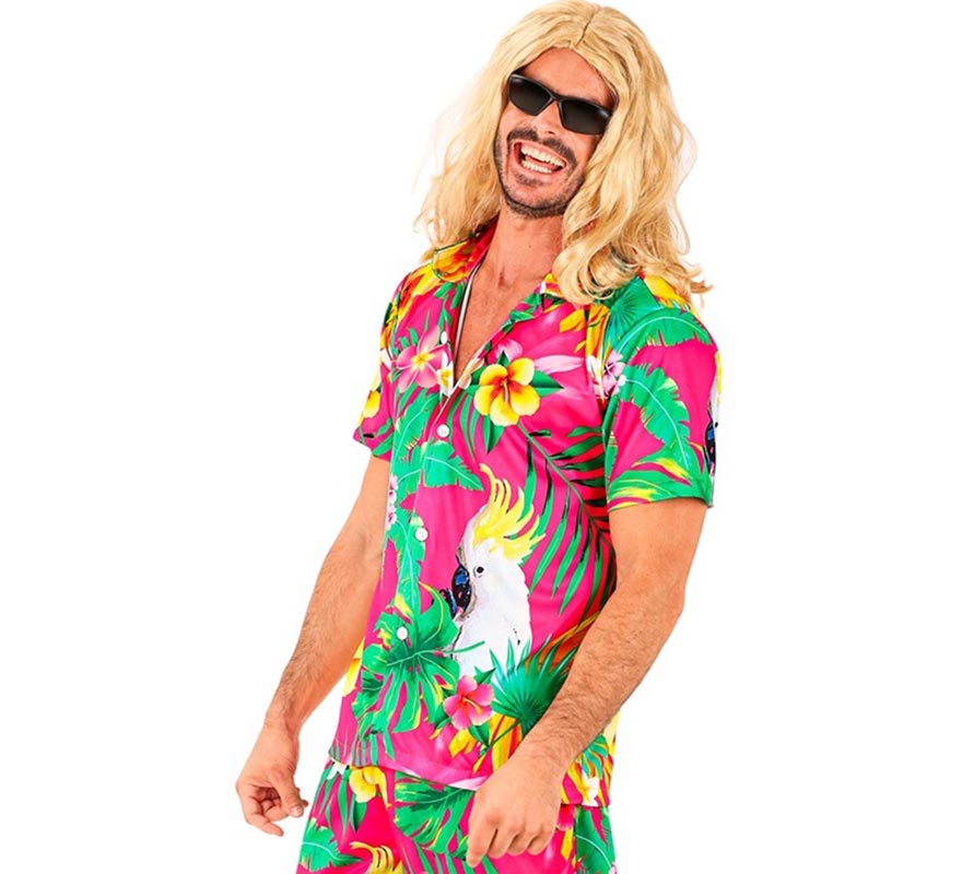 Translation missing: it.Camisa manga corta Hawaiana Estampado Cacatúa para hombre
